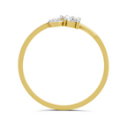 Sparkles Lab Grown Diamond 0.3 Carat Arc Three Stone Diamond Ring| 14K Yellow Gold