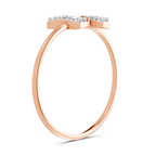 Sparkles Lab Grown Diamond 0.17 Carat Parallel Grace Ring| 14K Rose Gold