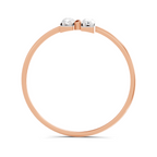 Sparkles Lab Grown Diamond 0.17 Carat Parallel Grace Ring| 14K Rose Gold
