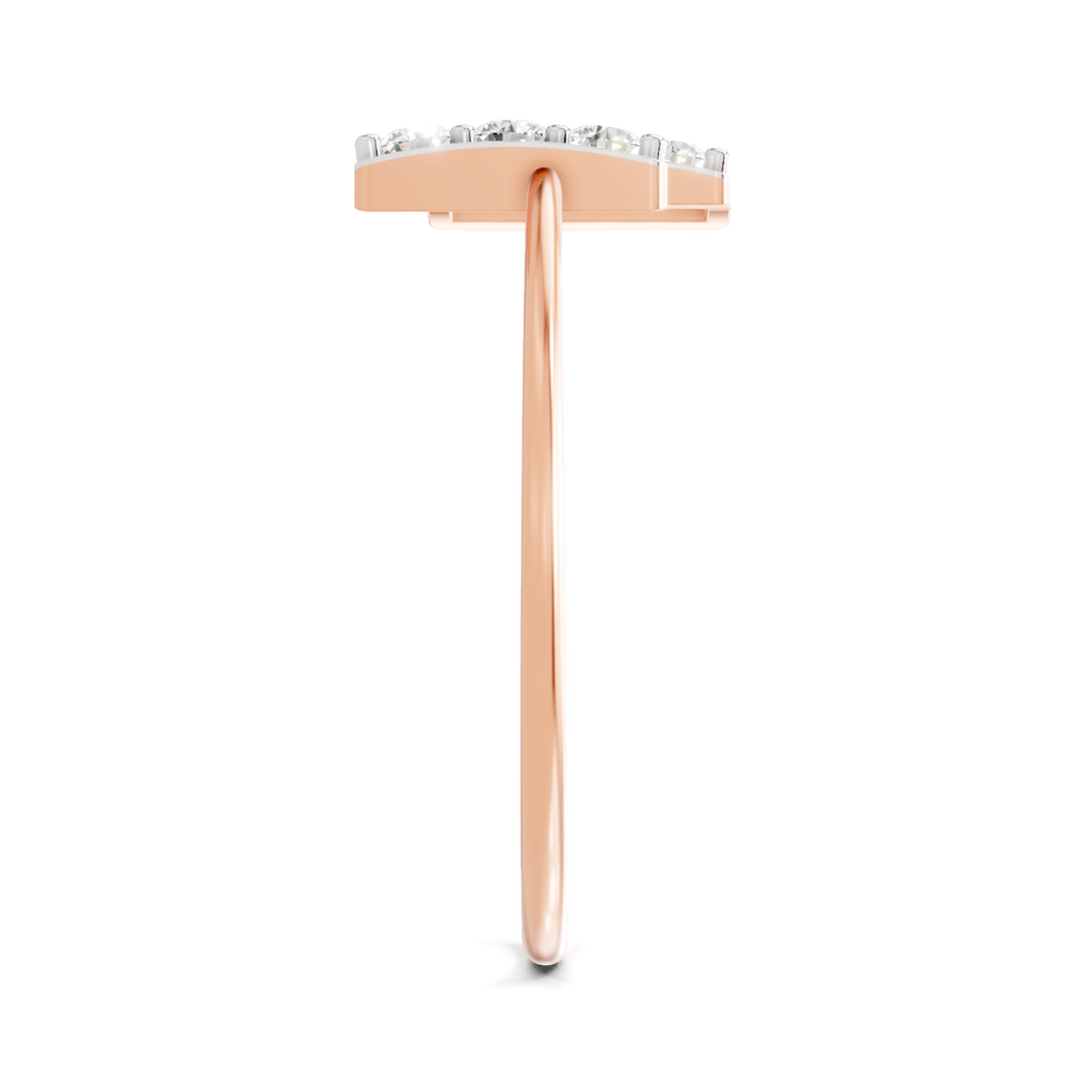 Sparkles Lab Grown Diamond 0.17 Carat Parallel Grace Ring| 14K Rose Gold