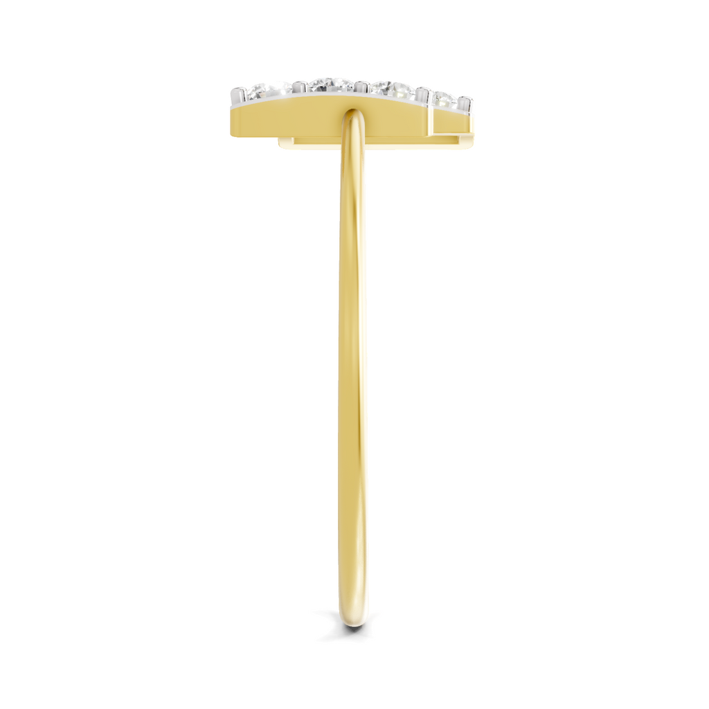 Sparkles Lab Grown Diamond 0.17 Carat Parallel Grace Ring| 14K Yellow Gold