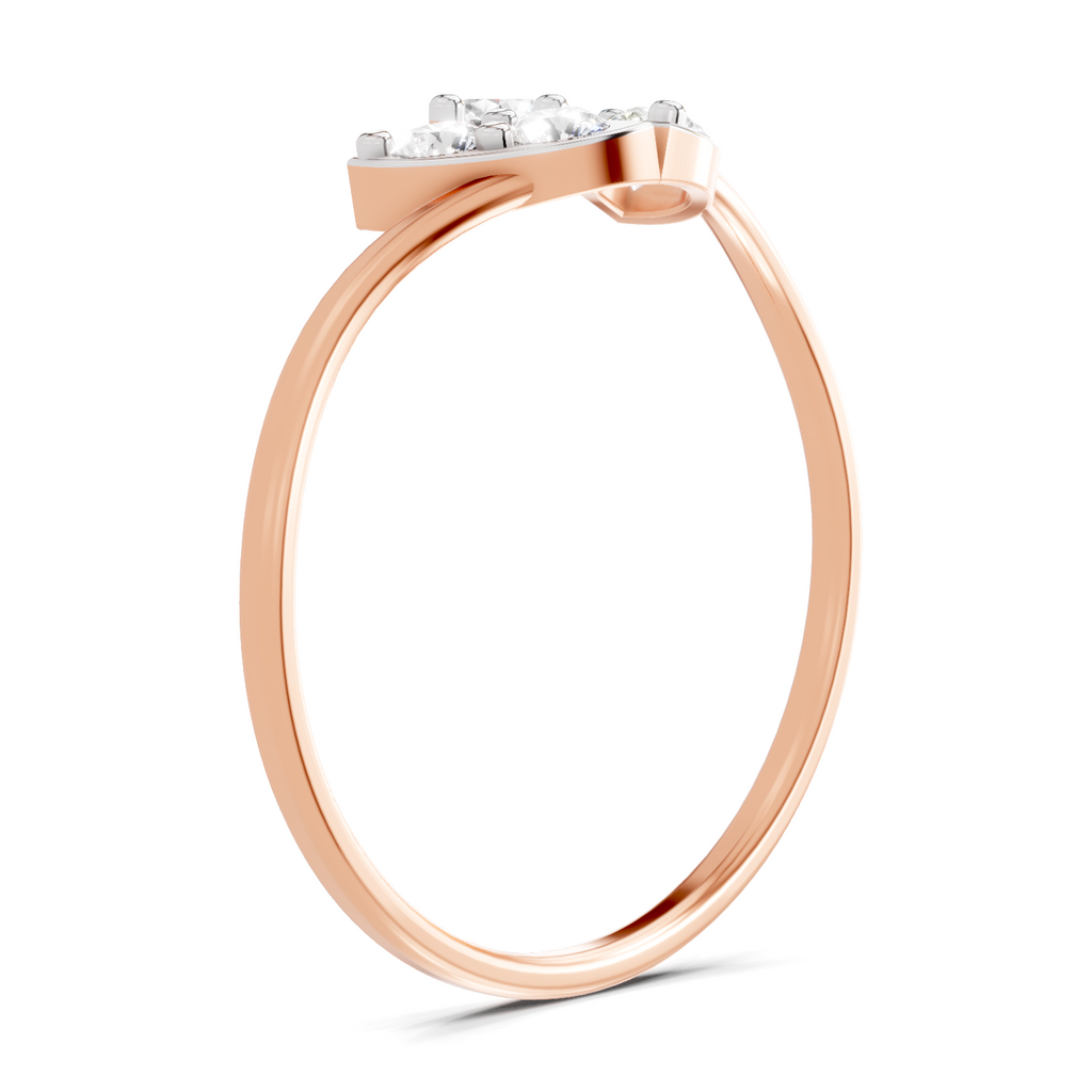 Sparkles Lab Grown Diamond 0.31 Carat Floral Grace Ring| 14K Rose Gold