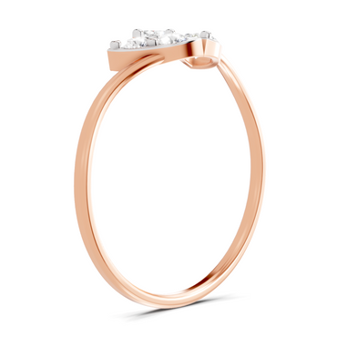 Sparkles Lab Grown Diamond 0.31 Carat Floral Grace Ring| 14K Rose Gold