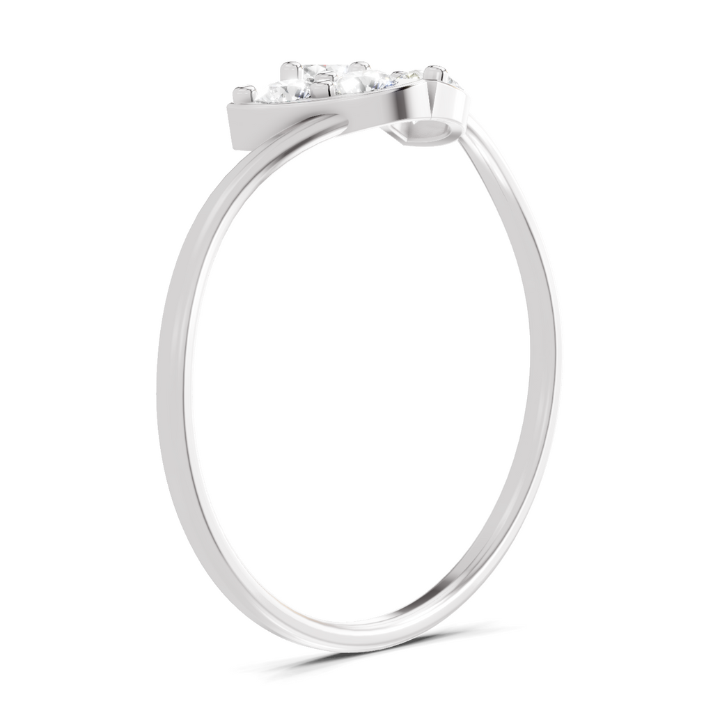 Sparkles Lab Grown Diamond 0.31 Carat Floral Grace Ring| 14K White Gold