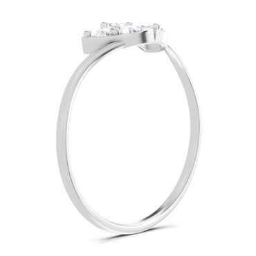 Sparkles Lab Grown Diamond 0.31 Carat Floral Grace Ring| 14K White Gold