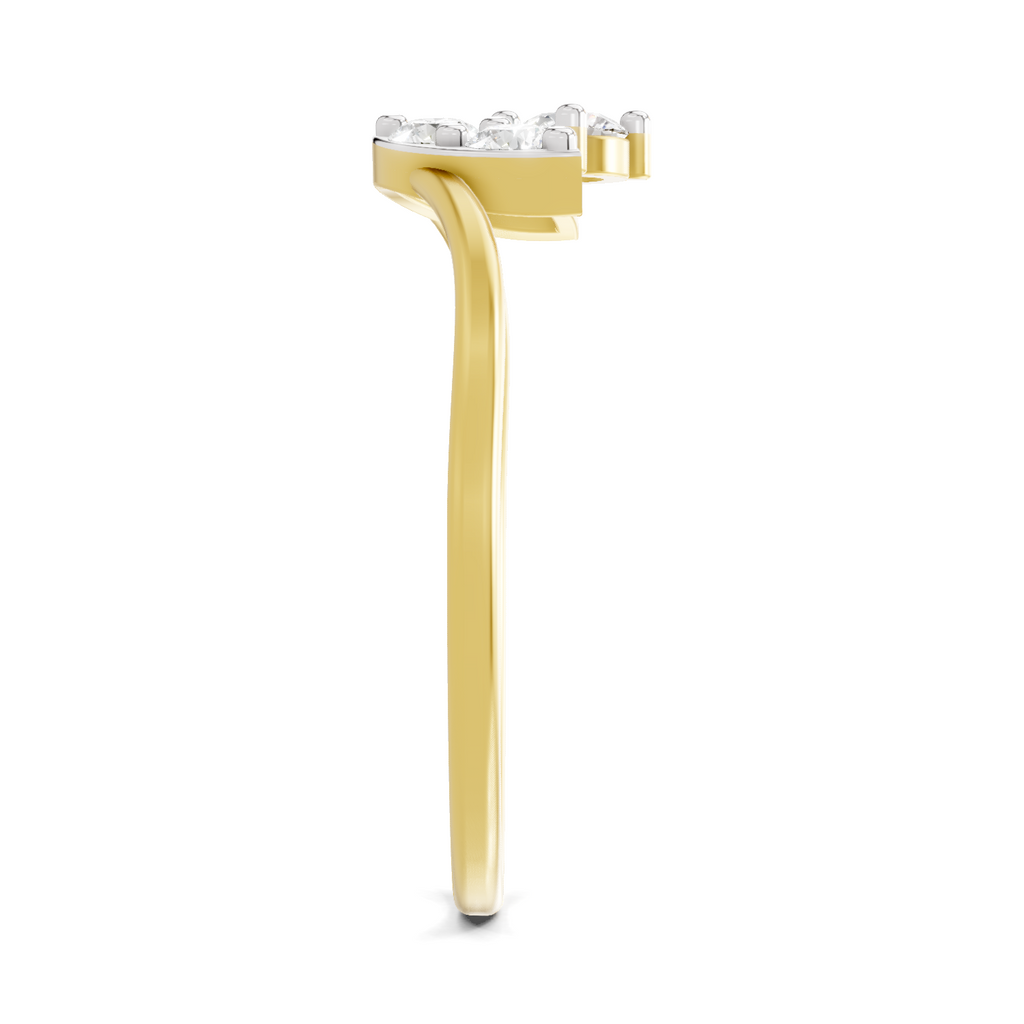 Sparkles Lab Grown Diamond 0.31 Carat Floral Grace Ring| 14K Yellow Gold