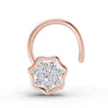 0.04 Carat Round Shape Sitara Diamond Nose Pin | 14K Rose Gold