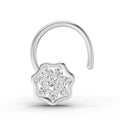 0.04 Carat Round Shape Sitara Diamond Nose Pin | 14K White Gold