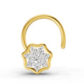 0.04 Carat Round Shape Sitara Diamond Nose Pin | 14K Yellow Gold