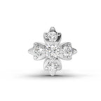 0.03 Carat Lab Grown Diamond Floral Cluster Diamond Nosepin | 14K White Gold (Screw)
