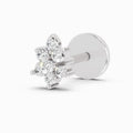 0.03 Carat Round Shape Gracia Diamond Nose Pin | 14K White Gold-Screw