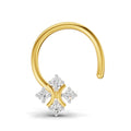 0.03 Carat Round Shape Celestial Diamond Nose Pin | 14K Yellow Gold