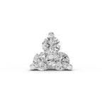 0.03 Ct Triangle Stud Round Shape Nose Pin | 14K Yellow Gold