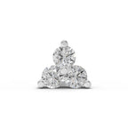 0.03 Ct Triangle Stud Round Shape Nose Pin | 14K Yellow Gold