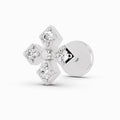 0.04 Carat Round Shape Celeste Bloom Diamond Nose Pin | 14K White Gold-Screw