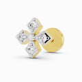0.04 Carat Round Shape Celeste Bloom Diamond Nose Pin | 14K Yellow Gold-Screw
