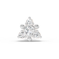 0.04 Ct Floral Nose Pin Round Shape | 14K Rose Gold