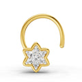 0.04 Carat Round Shape Star Diamonds Diamond Nose Pin | 14K Yellow Gold