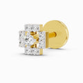 0.04 Carat Round Shape Diamond Nose Pin | 14K Yellow Gold-Screw