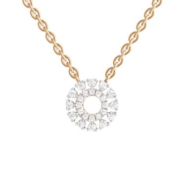 0.24 Carat Round Necklace | 14K Rose Gold
