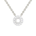 0.24 Carat Round Necklace | 14K White Gold