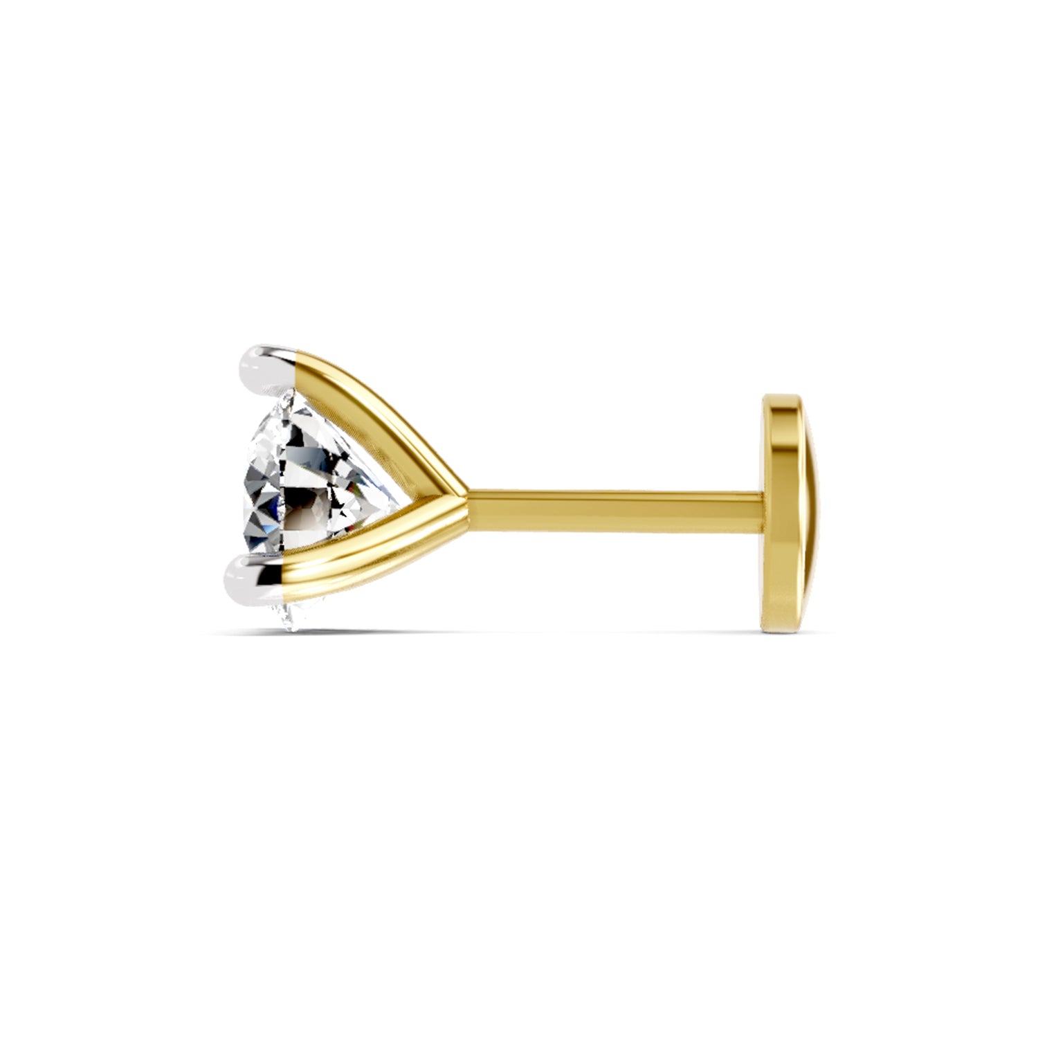 Solitaire Nosepin 0.5 Ct | 14Kt White Gold
