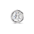 0.50 Carat Round Shape Bezel Solitaire Diamond Nose Pin | 14K Yellow Gold -Screw