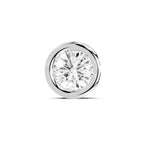 0.50 Carat Round Shape Bezel Solitaire Diamond Nose Pin | 14K Yellow Gold -Screw