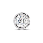 0.50 Carat Round Shape Bezel Solitaire Diamond Nose Pin | 14K Yellow Gold -Screw