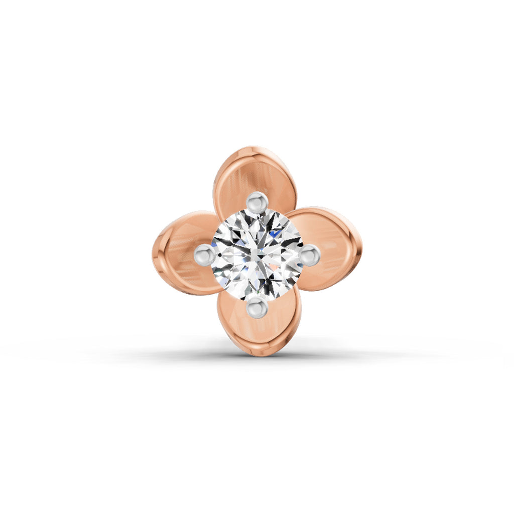 Solitaire Nosepin 0.13 Ct | 14Kt White Gold