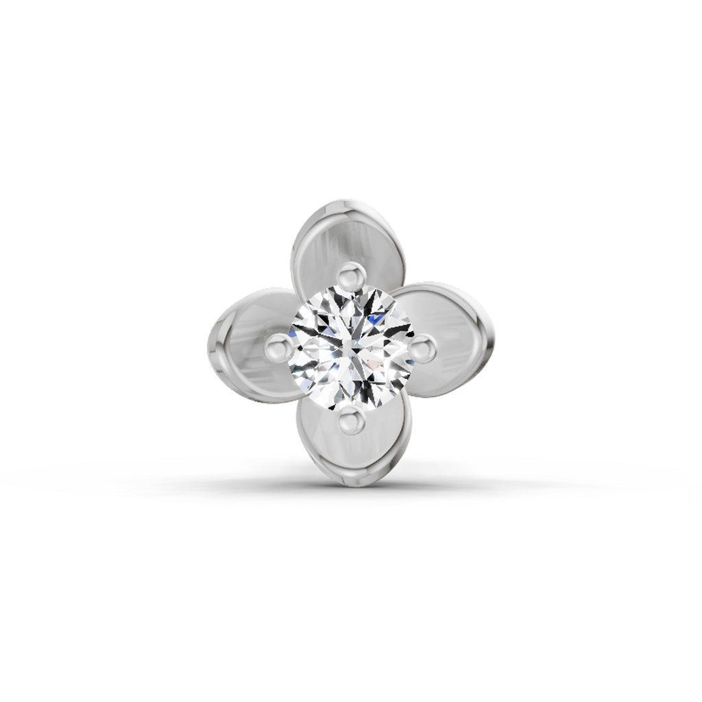 Solitaire Nosepin 0.13 Ct | 14Kt White Gold
