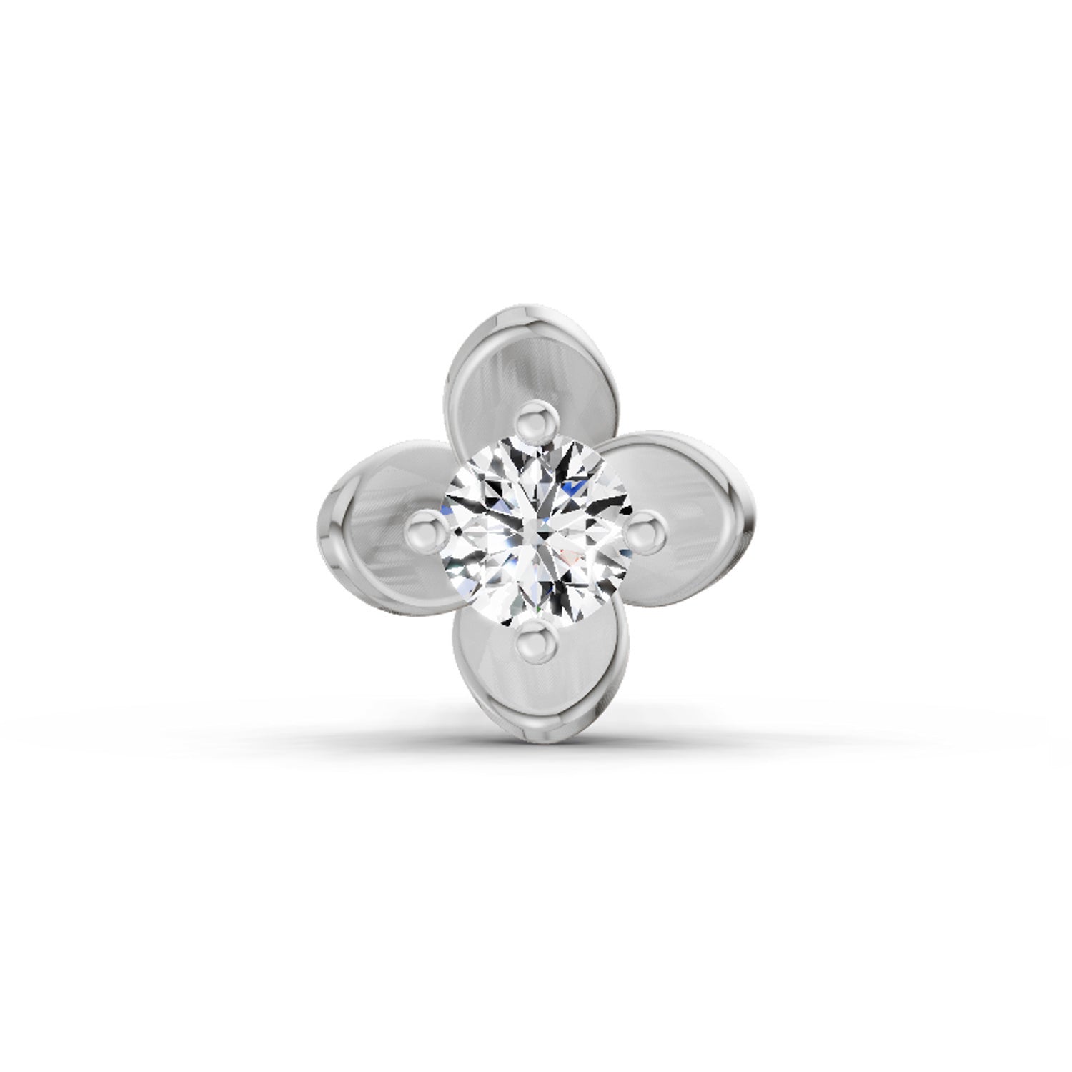 Solitaire Nosepin 0.13 Ct | 14Kt White Gold