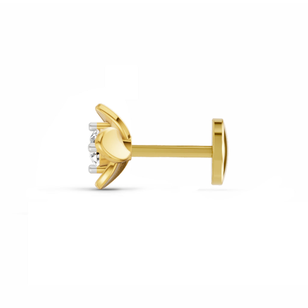 Solitaire Nosepin 0.13 Ct | 14Kt Yellow Gold