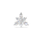 Floral Nosepin 0.11 Ct | 14Kt Yellow Gold