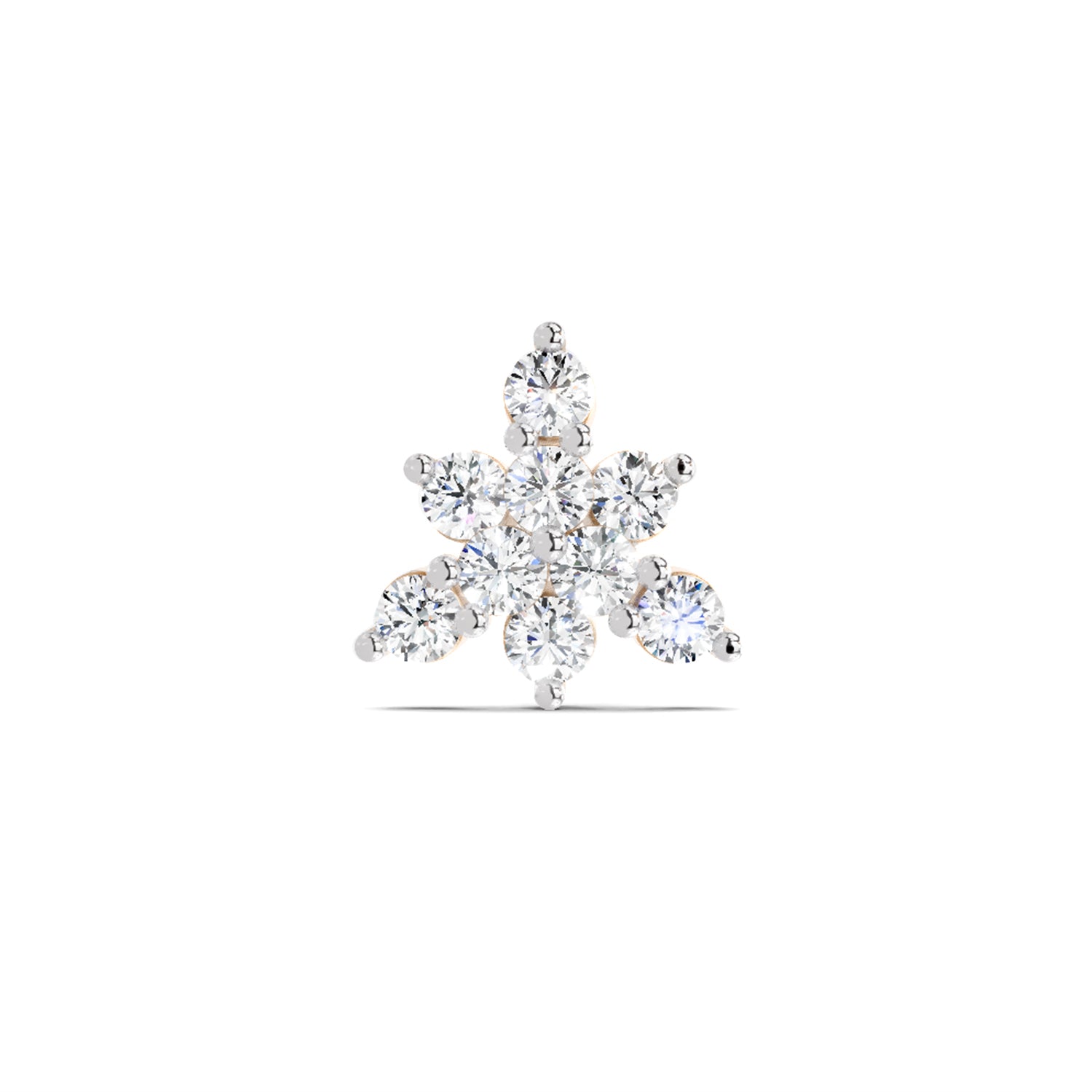 Floral Nosepin 0.11 Ct | 14Kt Yellow Gold