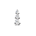 3 Stone Nosepin 0.06 Ct | 14Kt Yellow Gold