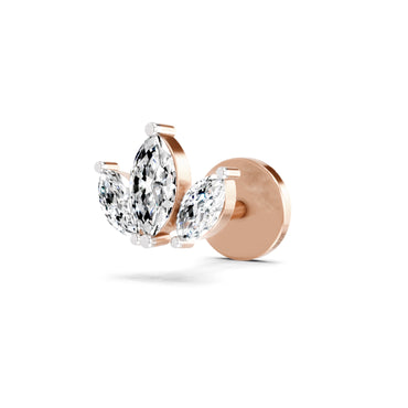 Floral Nosepin 0.26 Ct | 14Kt Rose Gold