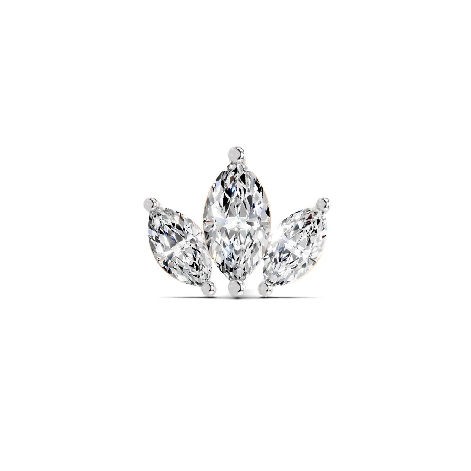 Floral Nosepin 0.26 Ct | 14Kt Yellow Gold