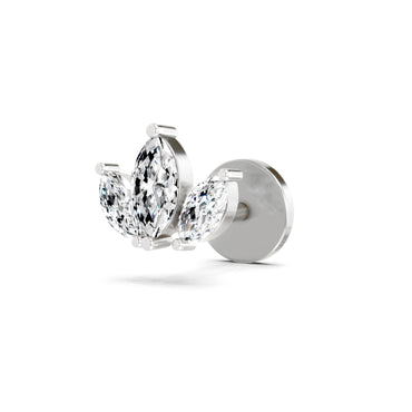 Floral Nosepin 0.26 Ct | 14Kt White Gold