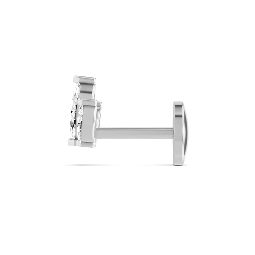 Floral Nosepin 0.26 Ct | 14Kt Yellow Gold