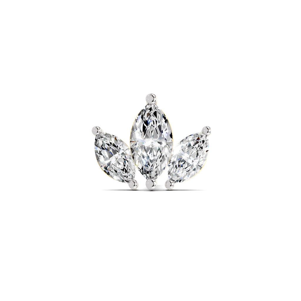 Floral Nosepin 0.26 Ct | 14Kt Yellow Gold