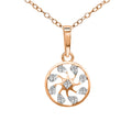 0.19 Ct Pinwheel Diamond Pendant Necklace in 14Kt