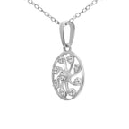 0.19 Ct Pinwheel Diamond Pendant Necklace in 14Kt