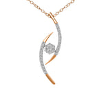 0.2 Ct Cluster Diamond Pendant Necklace in 14Kt