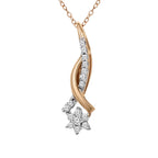 0.16 Ct Diamond Pendant Necklace in 14Kt
