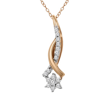 0.16 Ct Diamond Pendant Necklace in 14Kt