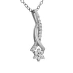 0.16 Ct Diamond Pendant Necklace in 14Kt