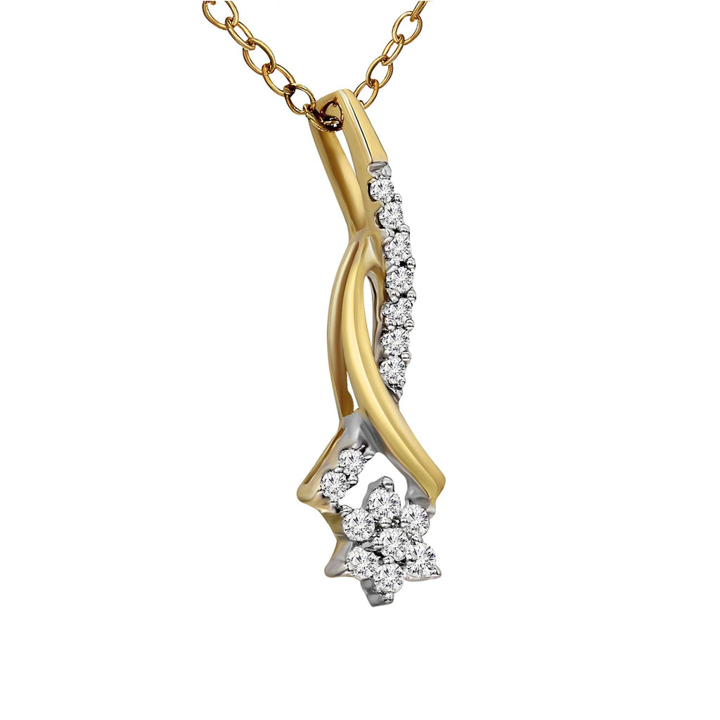 0.16 Ct Diamond Pendant Necklace in 14Kt