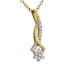0.16 Ct Diamond Pendant Necklace in 14Kt
