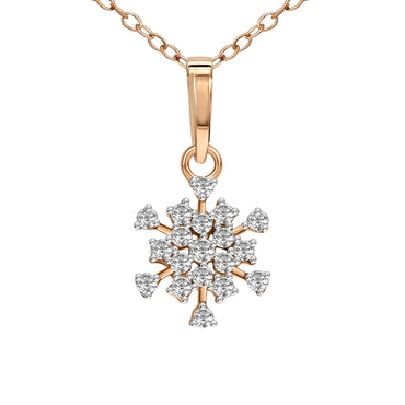 0.7 Ct Diamond Pendant Necklace in 14Kt